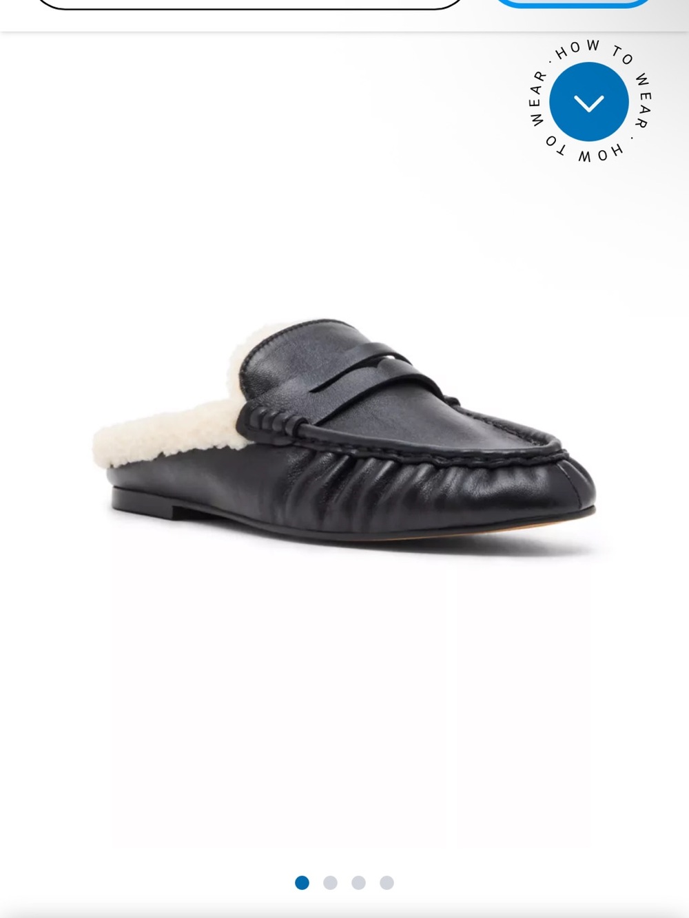 New Steve Madden Rafe-F shearling mule. Lined Black Leather Mule Loafer